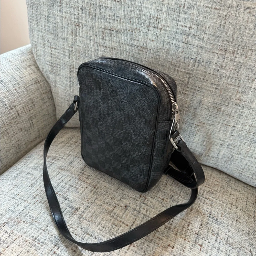 Black Checkered Crossbody Bag - Picture 5 of 16